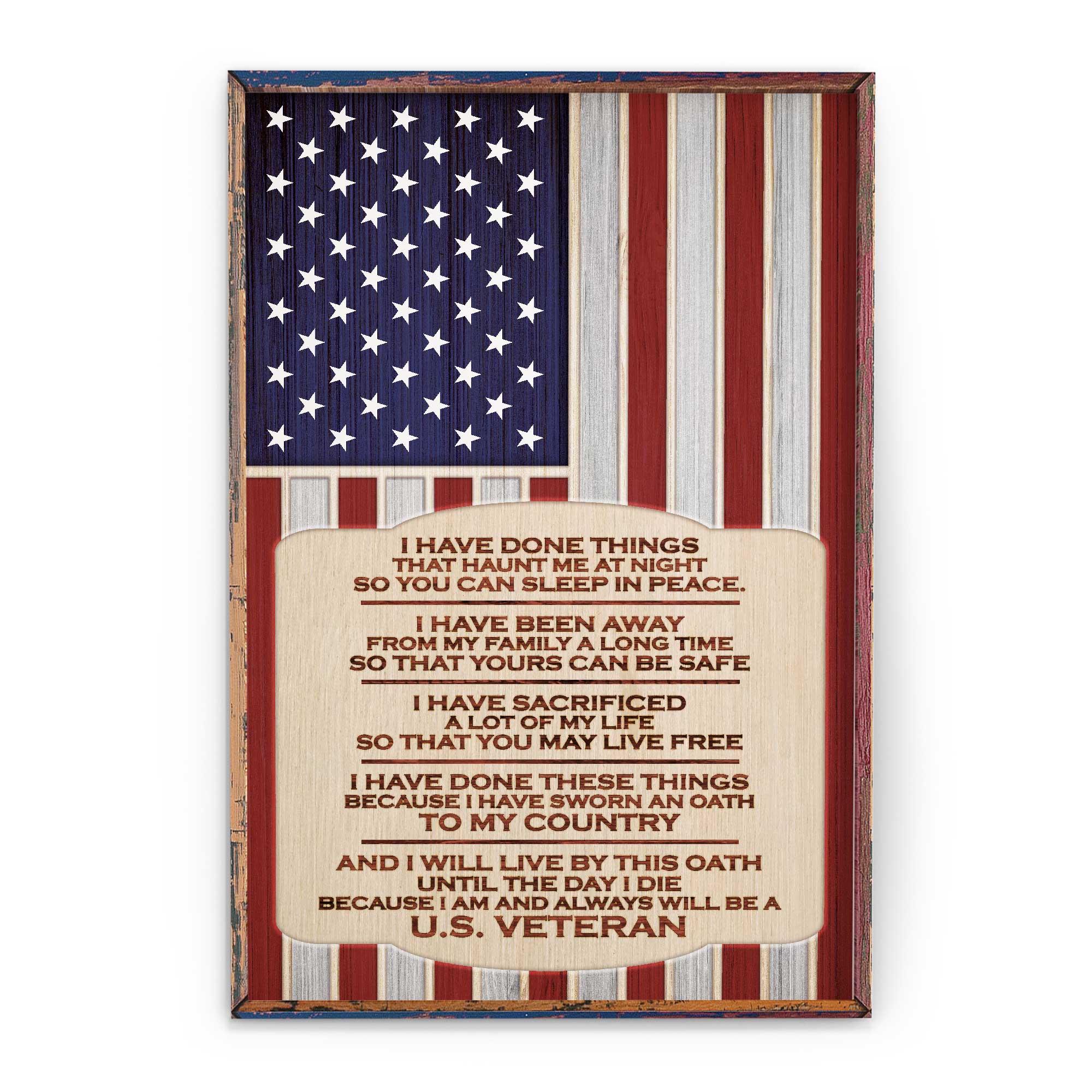 Image of Because I Am And Always Will Be A U.S Veteran, Veteran Graphic Poster, Gift For U.S Veteran