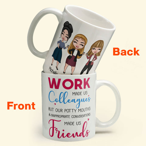 Work Made Us Colleagues - Personalized Tumbler Cup - Birthday Gift