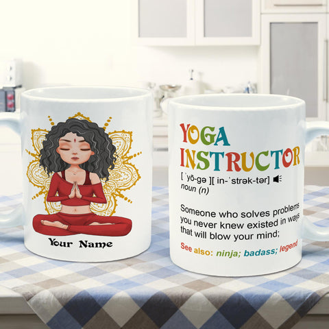Funny Gift For Yoga Teacher - Yoga Teacher birthday gift for coworker,  friend - Yoga Teacher graduation, Yoga Teacher appreciation gift 11 Oz  Coffee
