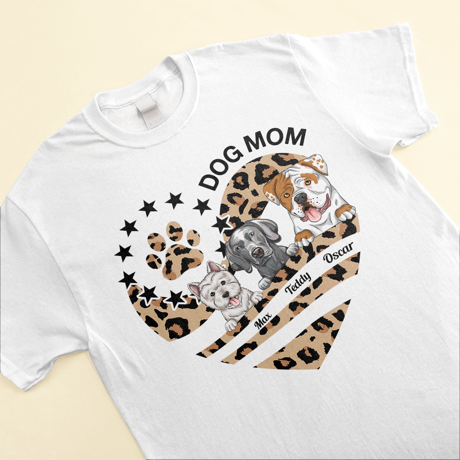 Dog Mom Leopard Pattern - Personalized Shirt - Birthday Gift For Mom, -  Macorner