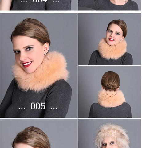 Neck scarf, female winter fur collar, small neck scarf, thickened