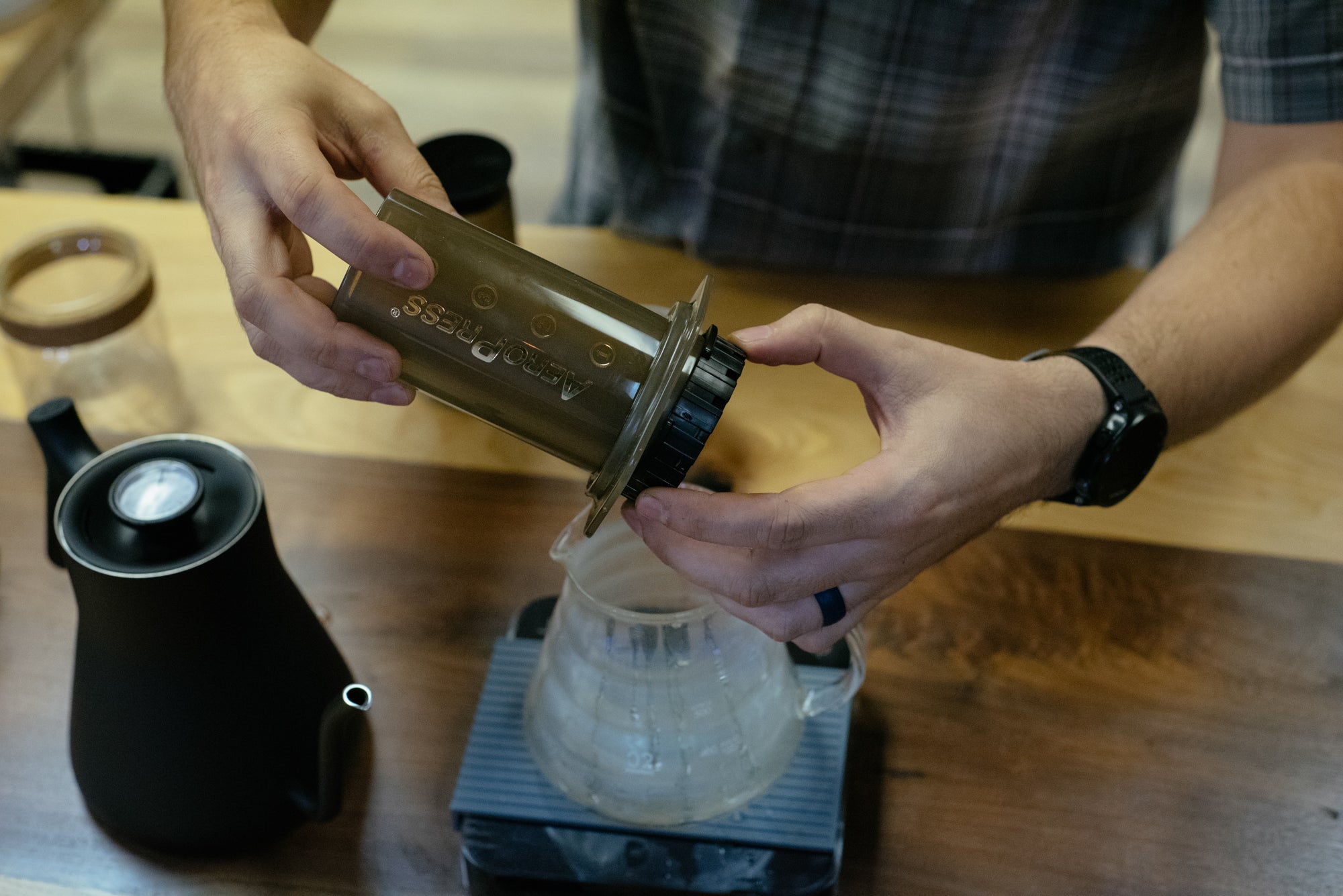 Attaching Filter Basket to Brew Chamber