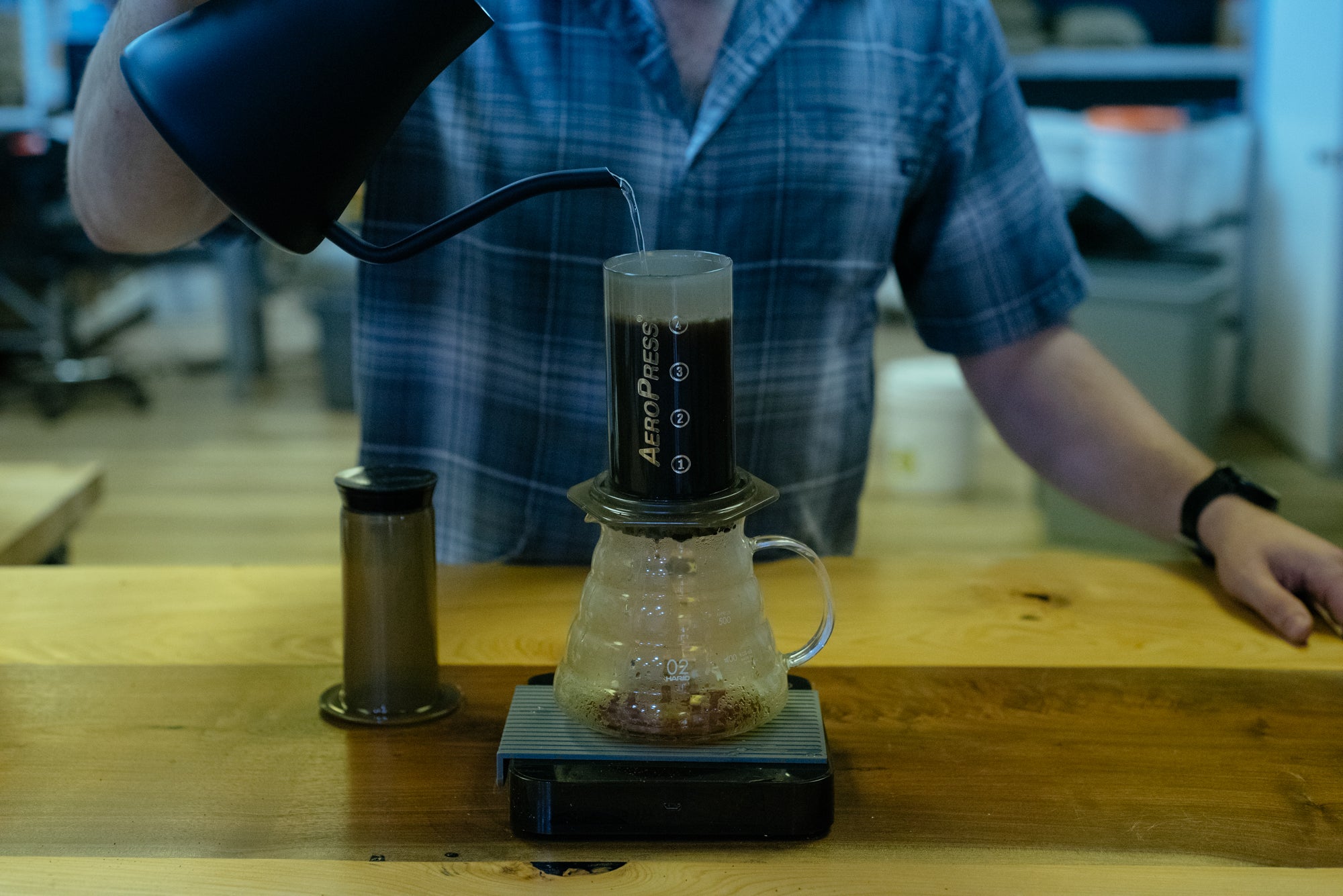 Pouring into Brew Chamber