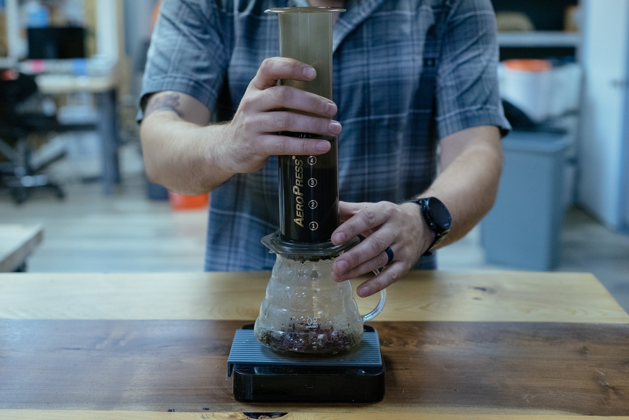 Attaching Plunger to Brew Chamber