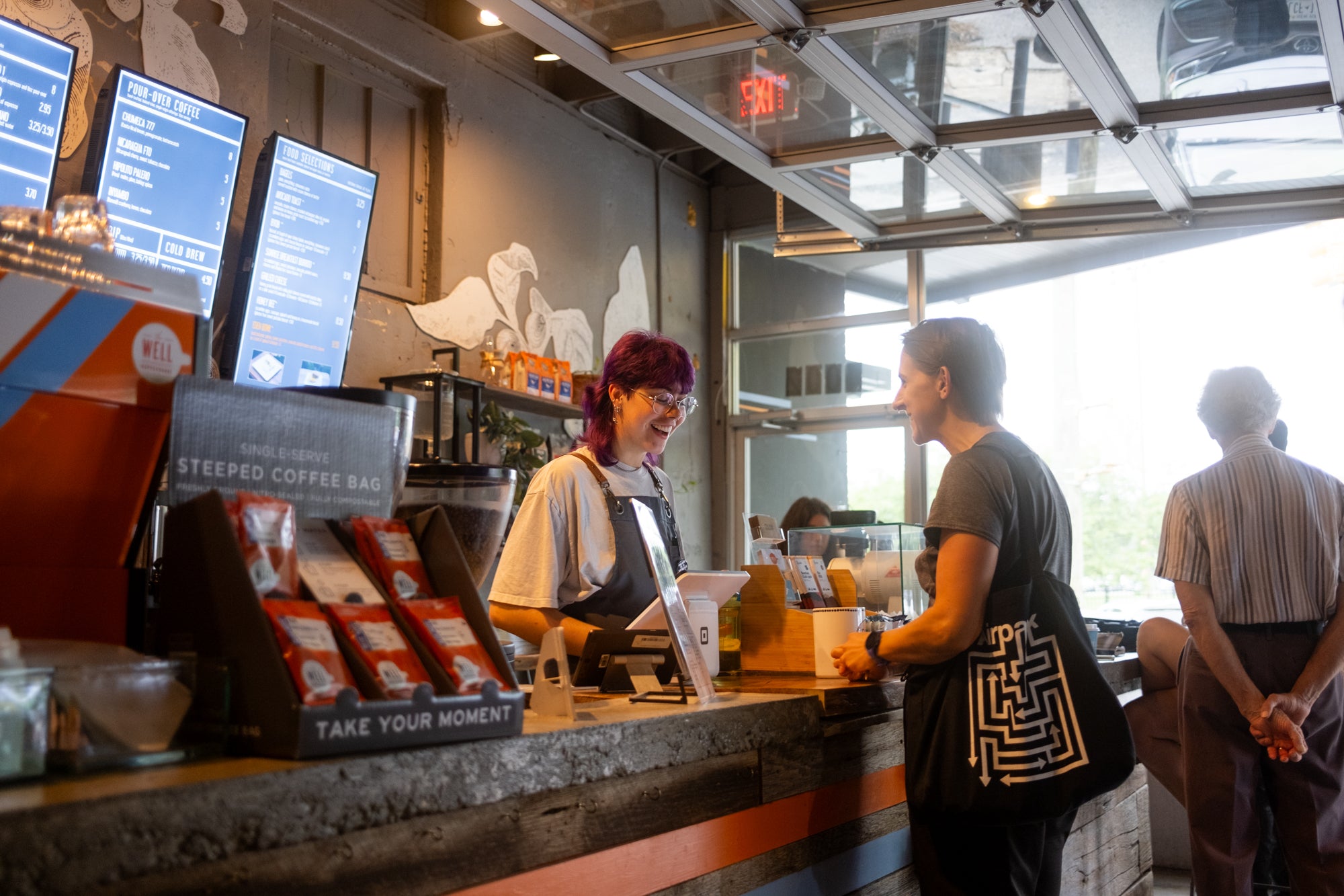 Greeting Customers at the Coffeeshop Register