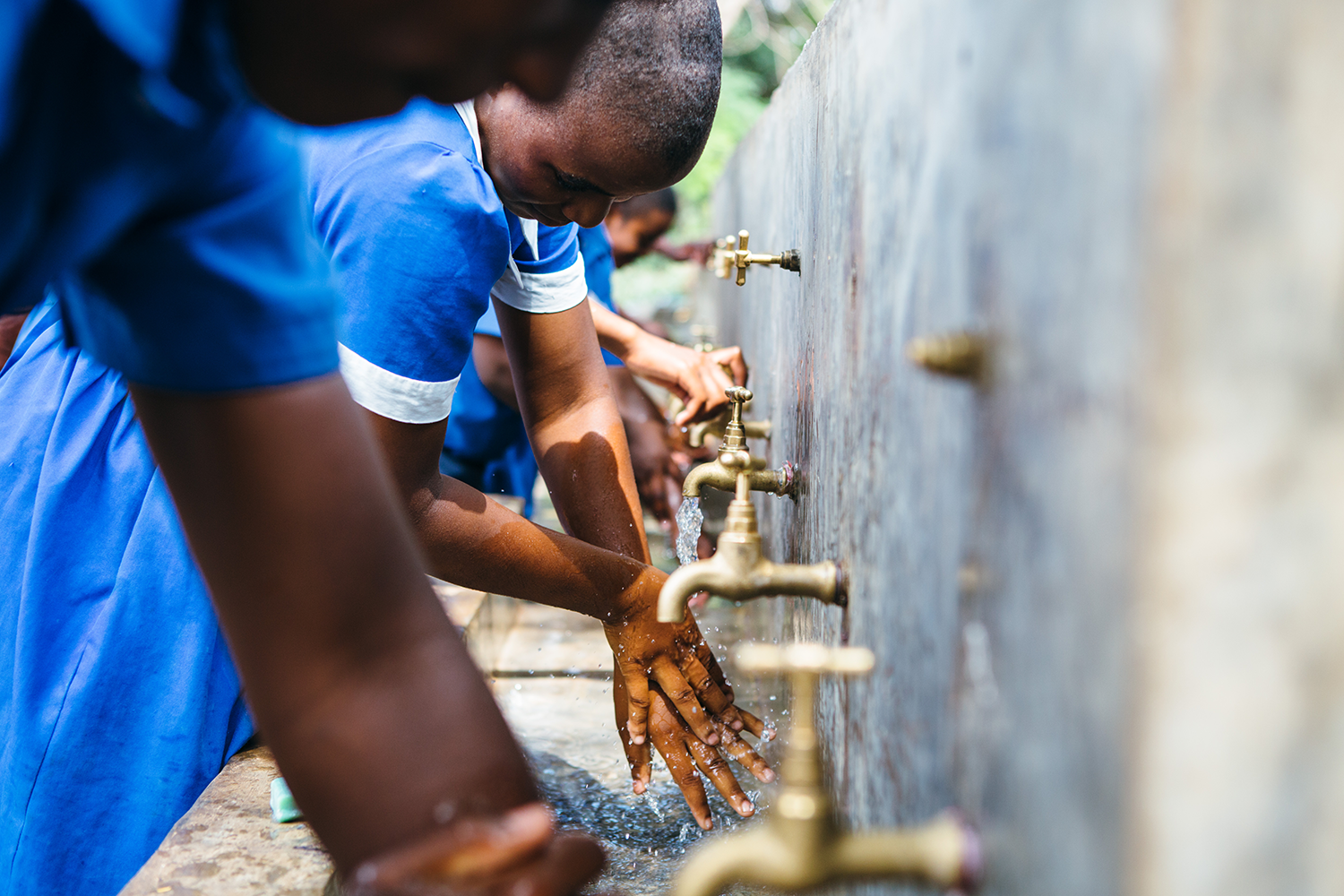 Children Washing Hands