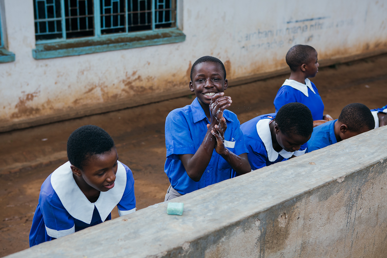 Children Washing Hands