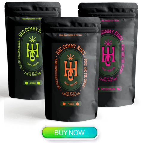 HHC gummy rings are available in 4 flavors and all have 60mg of HHC per gummy