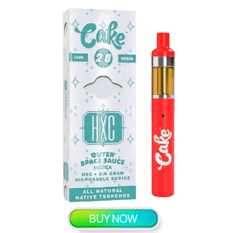Cake live resin carts with HHC come with 2 grams of HHC and are disposable