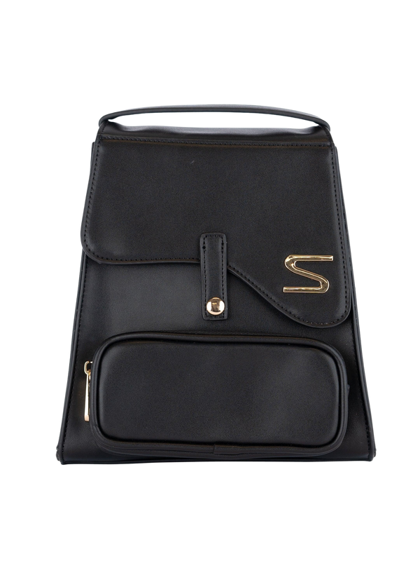 Black Vegan Leather Backpack – THREESIXFIVE