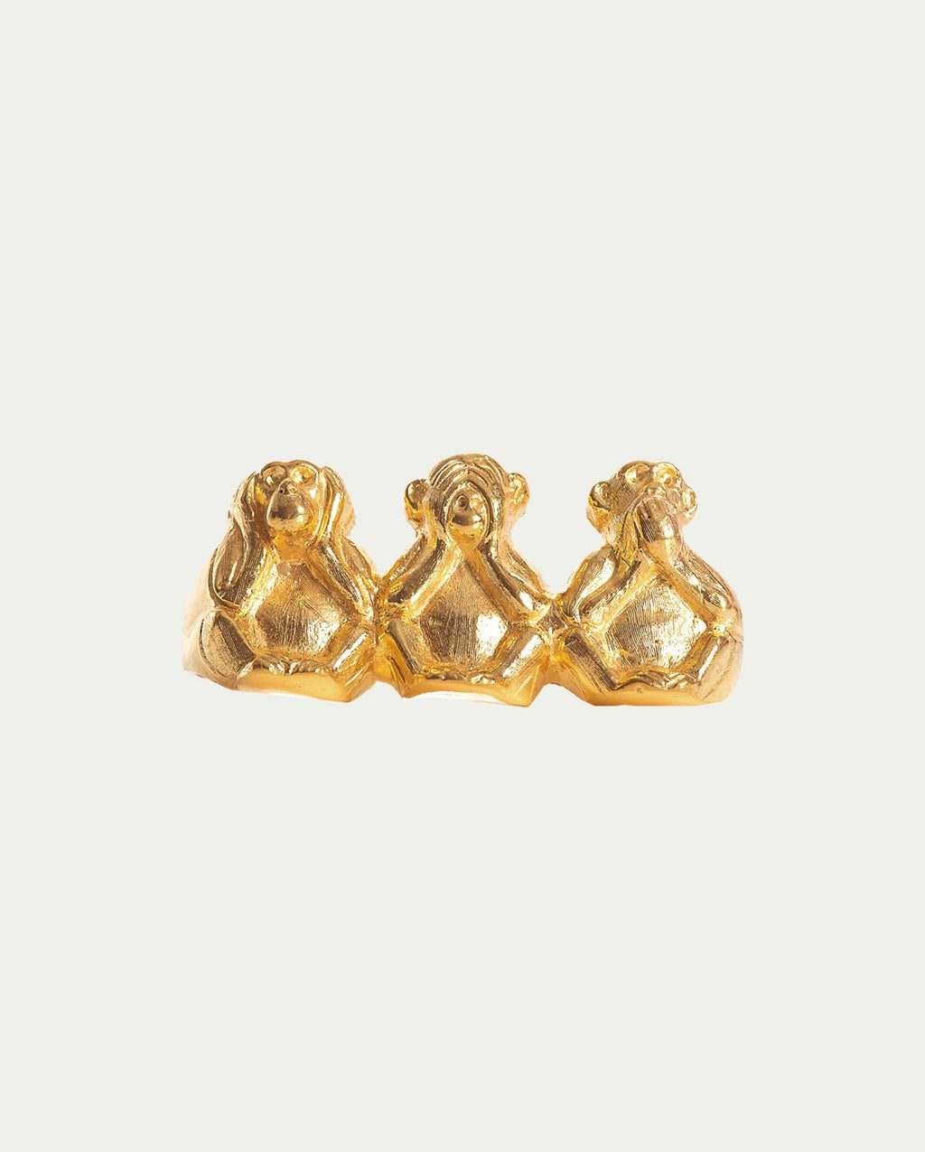 THREE WISE MONKEYS 3 FINGER RING – Black Owned Everything