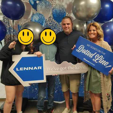 My customers after closing on a home with Lennar Homes in Jacksonville FL