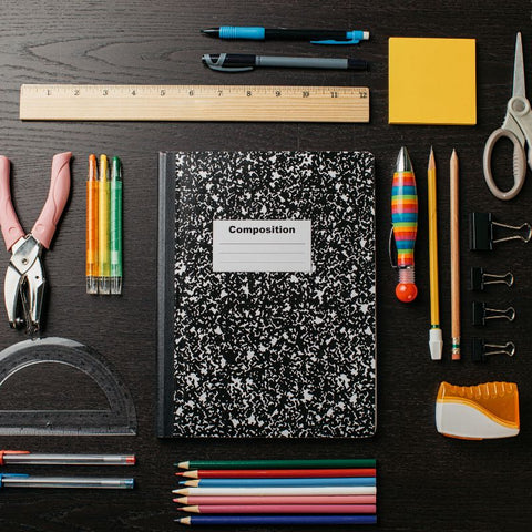 back to school tips - a picture of school supplies