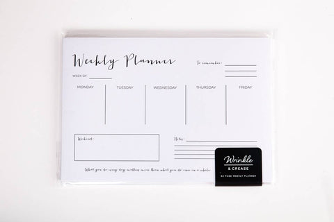 Wrinkle and Crease Weekly Planner Large
