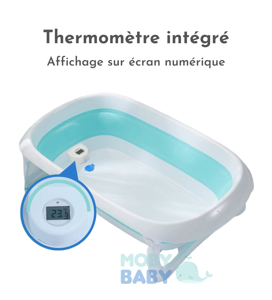 Baignoire bébé avec thermomètre