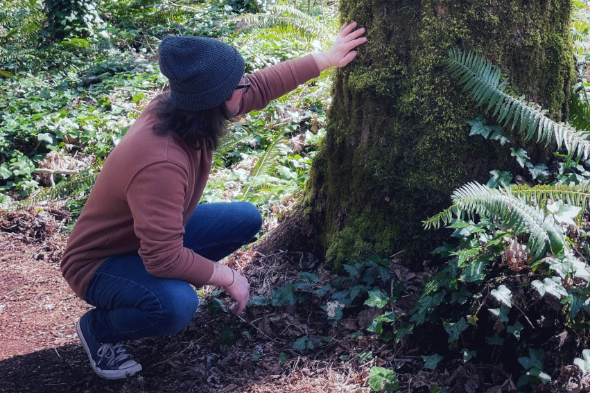 Perry with tree