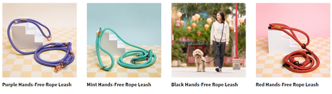 Hands free dog rope leash by million dogs