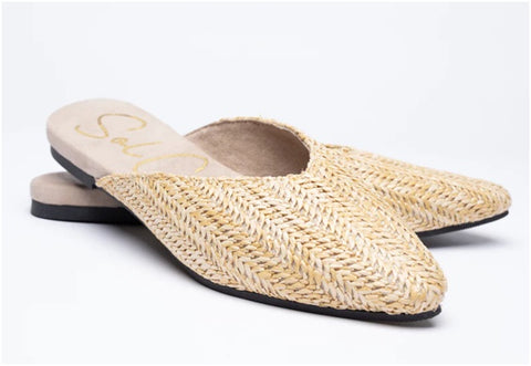 Raffia Mule - Neutral