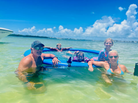 Floating in the water in south florida