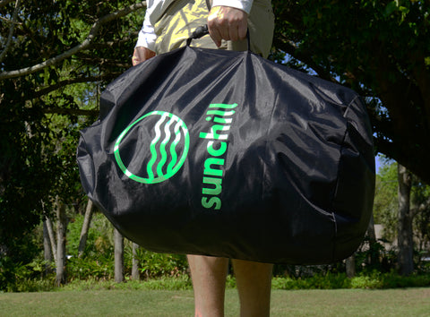 Sunchill packs down into a small bag the size of a sleeping bag