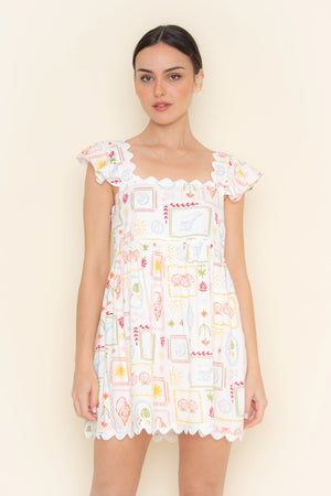 Ruffle Sleeve Mini Dress - A Diamond in the North