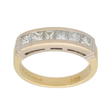 Load image into Gallery viewer, 18ct Bicolour Gold 1.02ct Diamond Half Eternity Ring Size N
