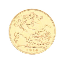 Load image into Gallery viewer, 22ct Gold George V Half Sovereign Coin 1914
