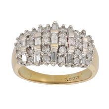 Load image into Gallery viewer, 18ct Gold Diamond Dress/Cocktail Ring Size M

