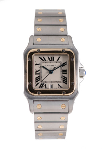 cartier santos bi metal ladies