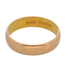Load image into Gallery viewer, 22ct Gold Plain Wedding Ring Size M

