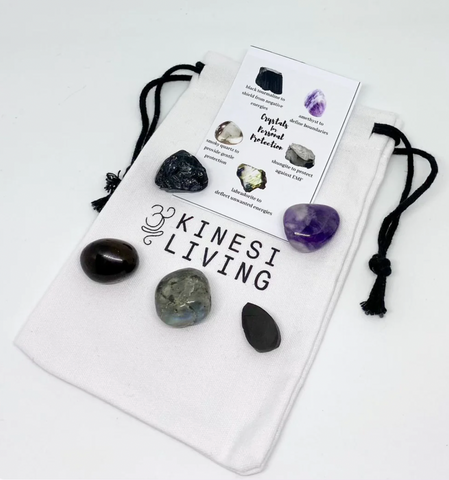 personal protection crystal kit featuring labradorite by Kinesi Living