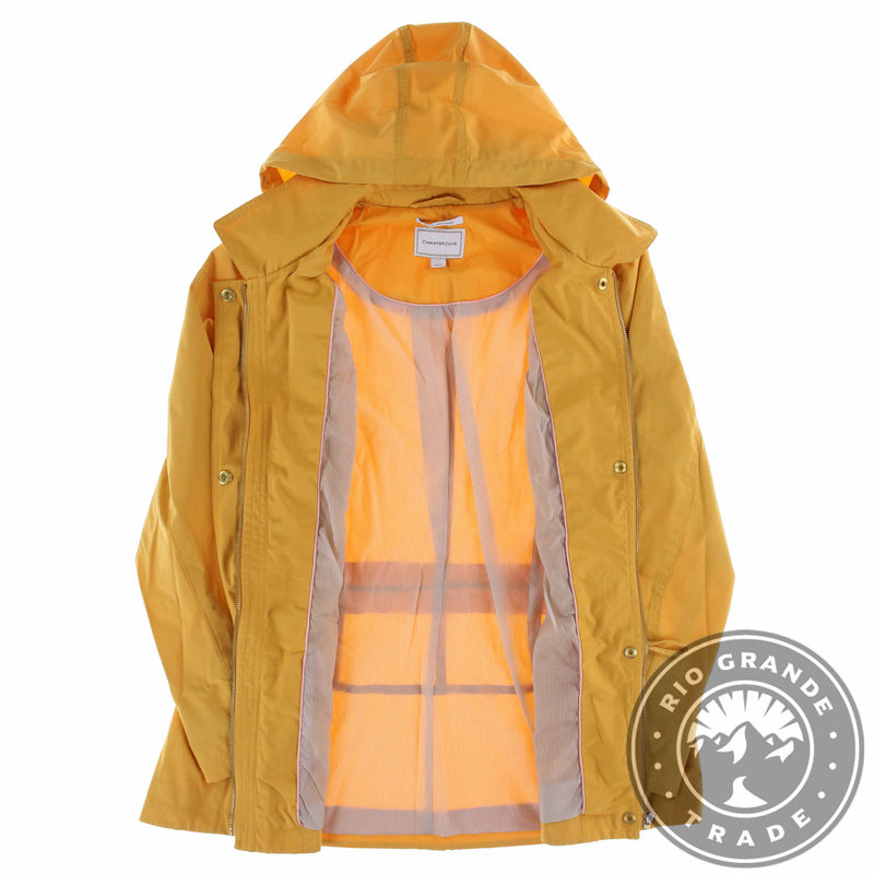 Charter Club Water-Resistant Hooded Outdoor Anorak Jacket Gold Womens L NEW