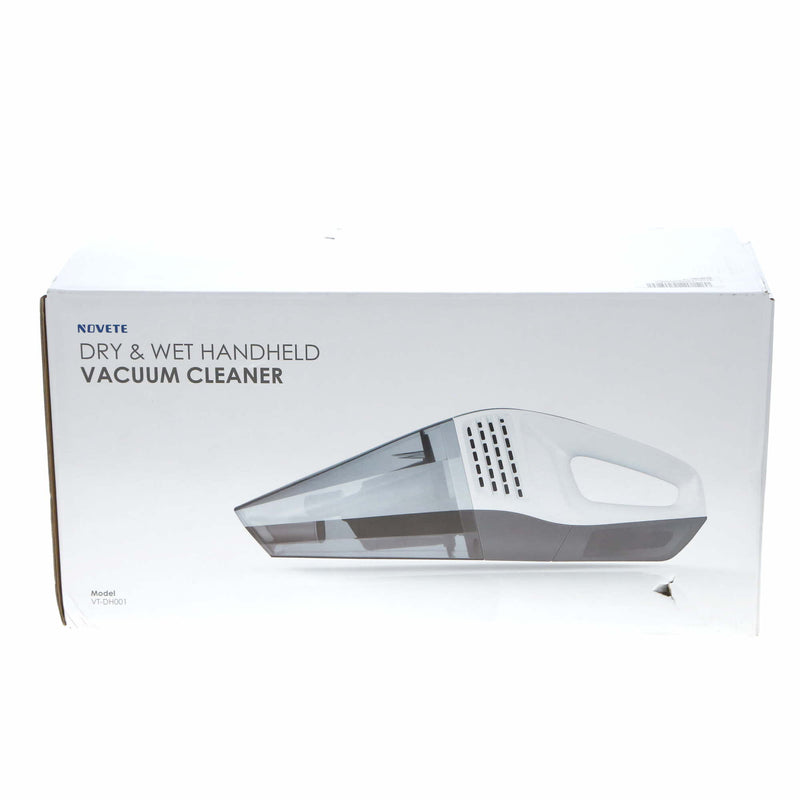 NOVETE Handheld Wet & Dry Vacuum Cleaner with Detachable Battery White OPEN BOX