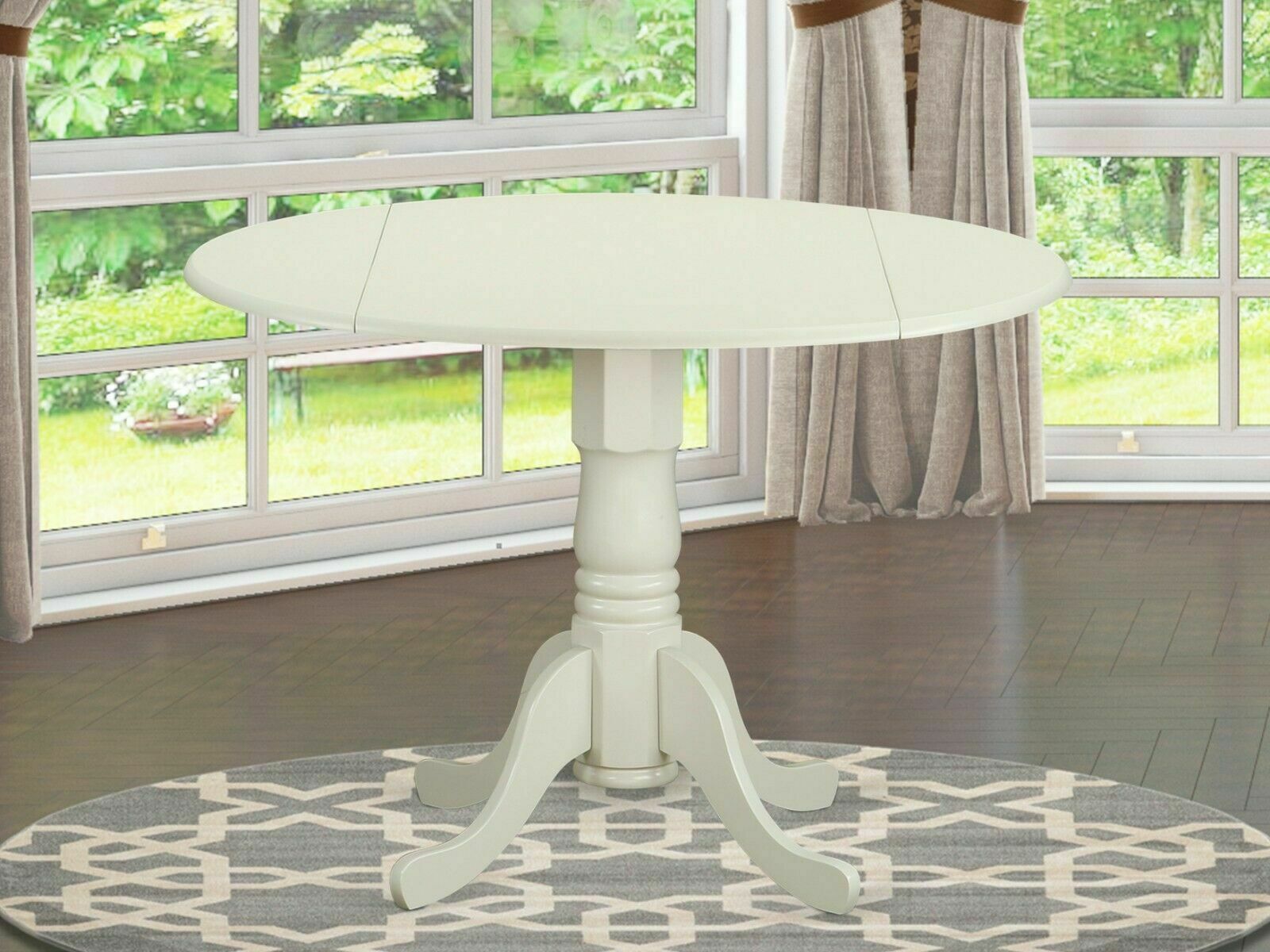 round white kitchen table with leaf