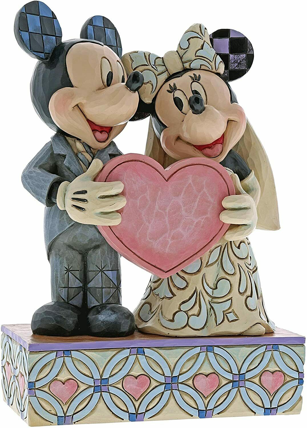 Mickey and Minnie Sitting on Heart by Jim Shore Disney Traditions -  Sunnyside Gift Shop