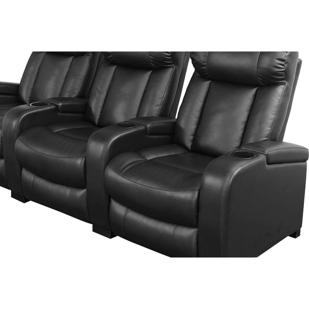 larson leather power reclining home theater