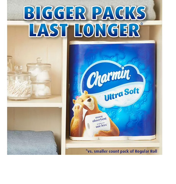 Charmin Ultra Soft Toilet Paper Super Plus Rolls (201 sheets/roll, 32 –  Openbax