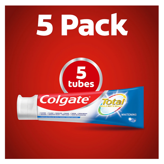 Colgate Total Whitening Gel Toothpaste 6 Oz 5 Pk Openbax 