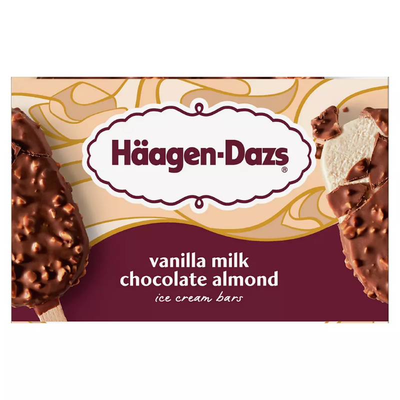 Haagen Dazs Vanilla Milk Chocolate Almond Ice Cream Bars 15 Pk Openbax