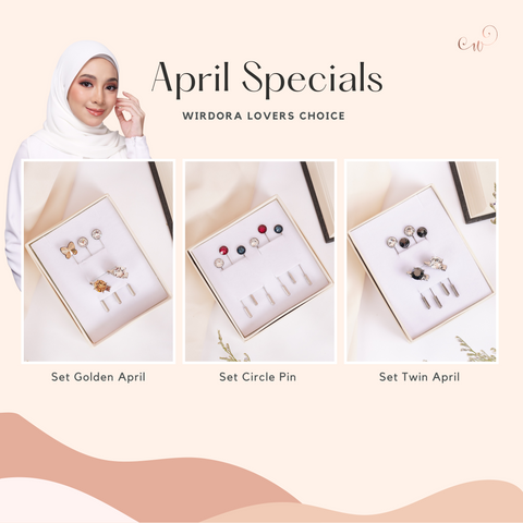 Wirdora hijab accessories pin tudung baby brooch swarovski malaysia gift set raya hadiah 