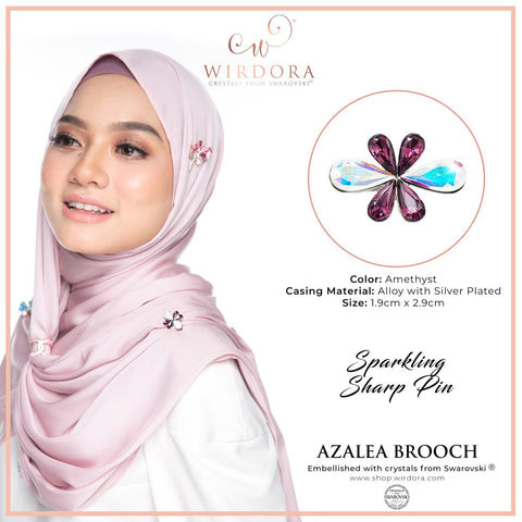Wirdora Azalea Brooch Hijab Accessories Malaysia Hawa Rizawana