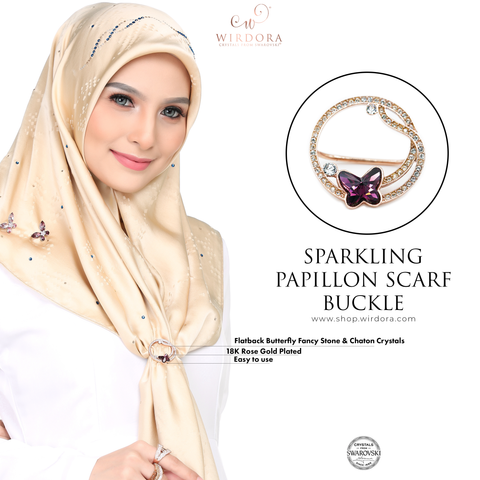 Wirdora Papillon Scarf Buckle Hijab Accessories Malaysia 