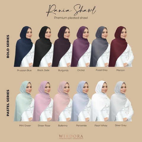 Wirdora Premium Rania Pleated Shawl Scarf