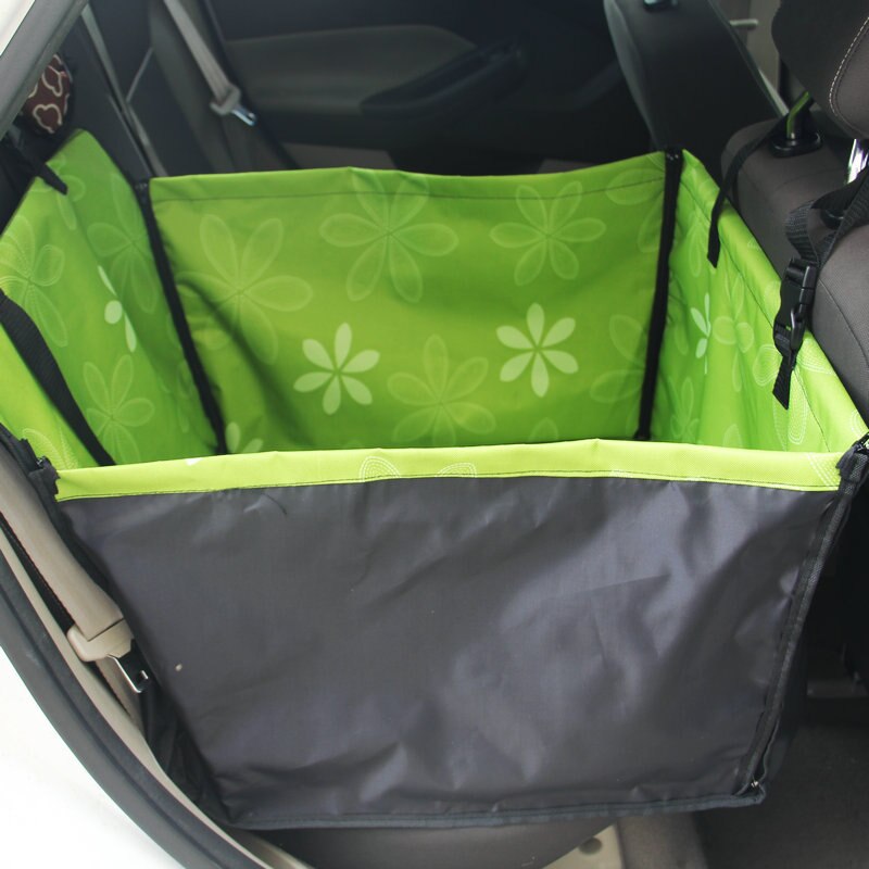 Foldable Dog Car Seat with Waterproof Pad Dog Hammock Adjustable Backseat  Safety Belt Pet Carrier for
