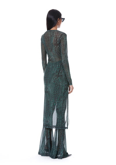 TIE UP MESH COVER DRESS