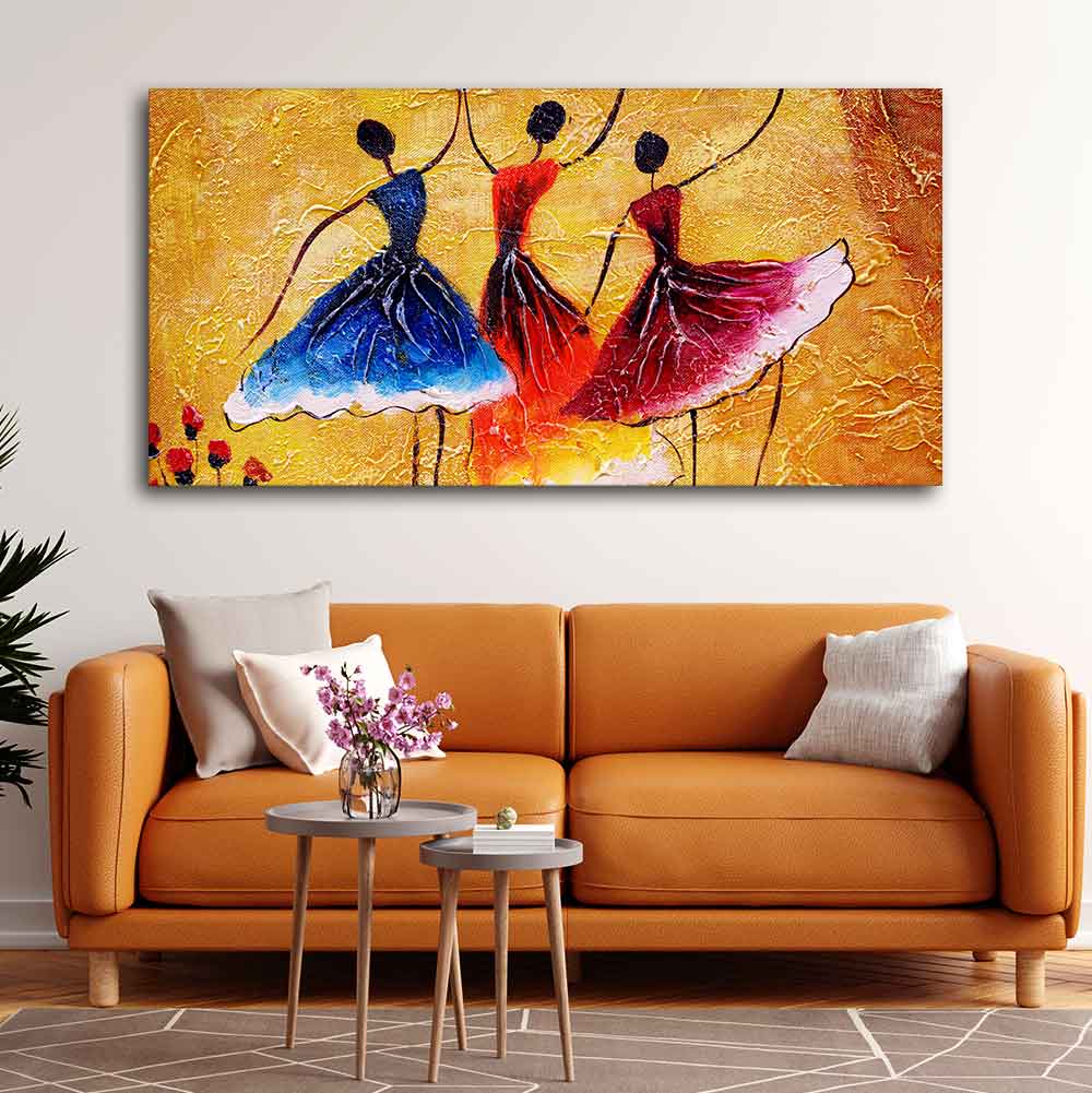 African Warli Art Canvas Wall Painting – Vibecrafts
