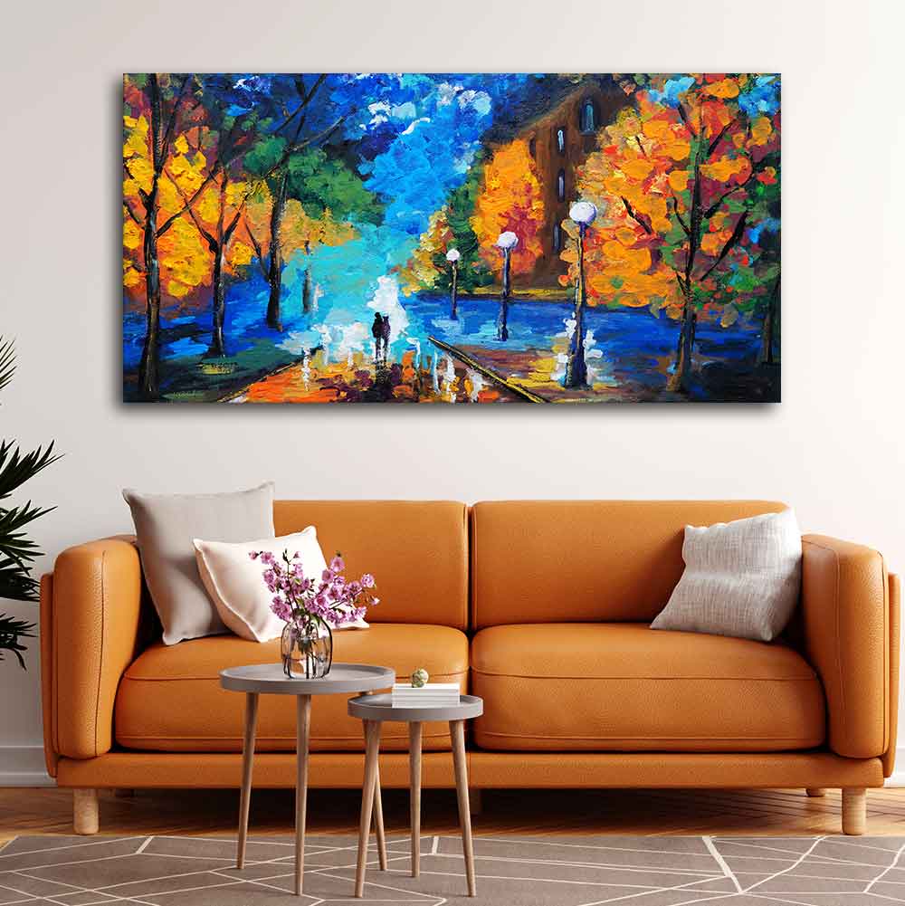Beautiful Scenery of Couple Dating Canvas Wall Painting – Vibecrafts