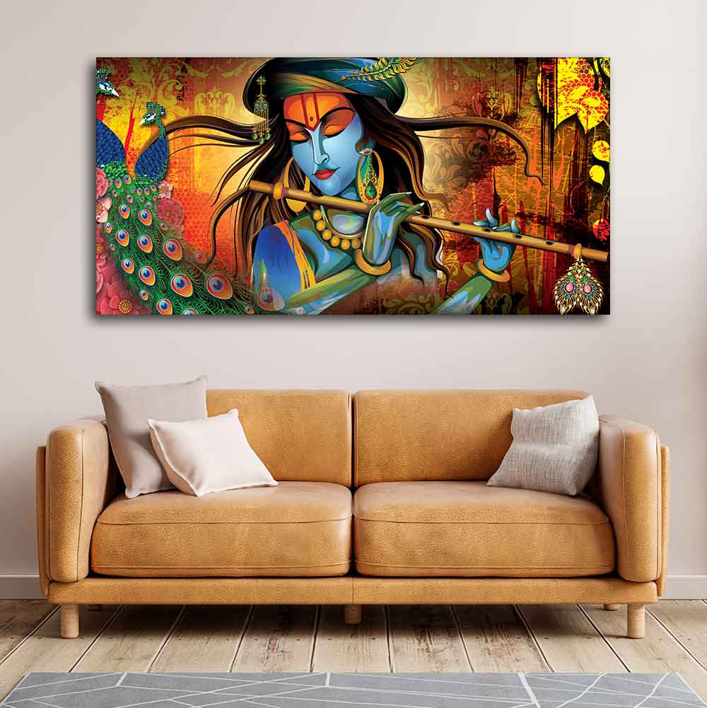 Classic Lord Krishna Premium Wall Painting – Vibecrafts