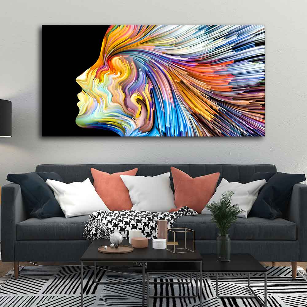 Colors of Imagination and Graphic Design Abstract Wall Painting ...