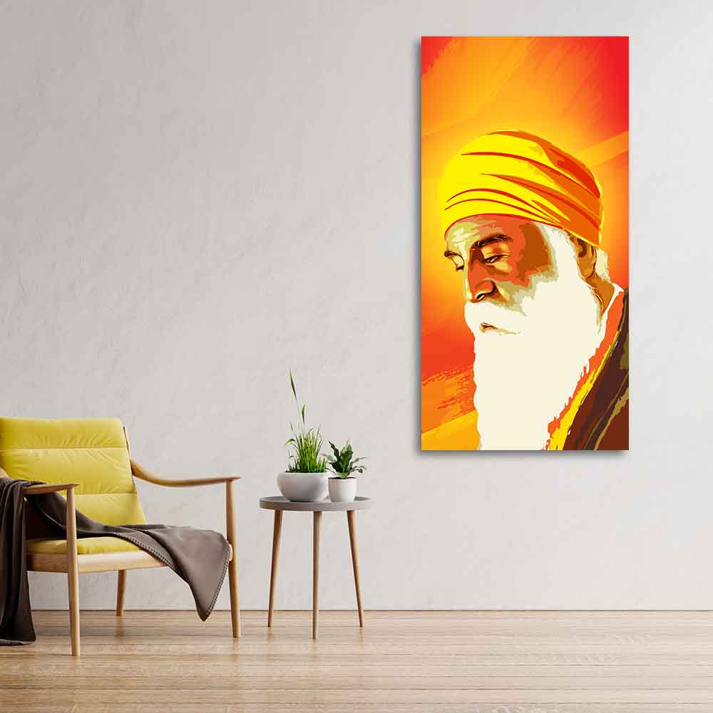 Shri Guru Nanak Dev Canvas Wall Painting – Vibecrafts